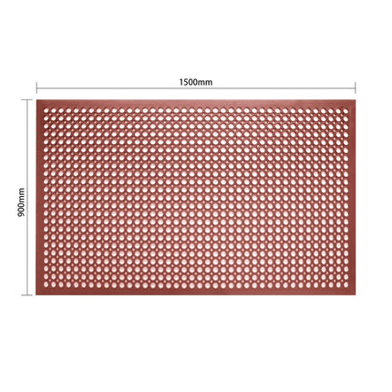 Rubber Anti-Fatigue Mat Red 1500x900mm | Jantex 7
