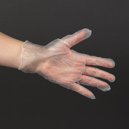 Powder-Free White Latex Gloves M (100 pcs)