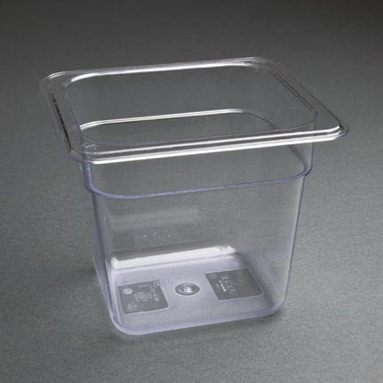 Polycarbonate Gastronorm Container Transparent 150mm | Vogue | GN 1/6 6