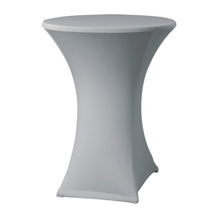 Stretch Table Cover Grey Easy-Jersey | Samba | Fits ø85 cm Tables