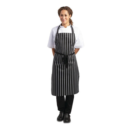 Striped Halter Apron | Whites | Black and White 2