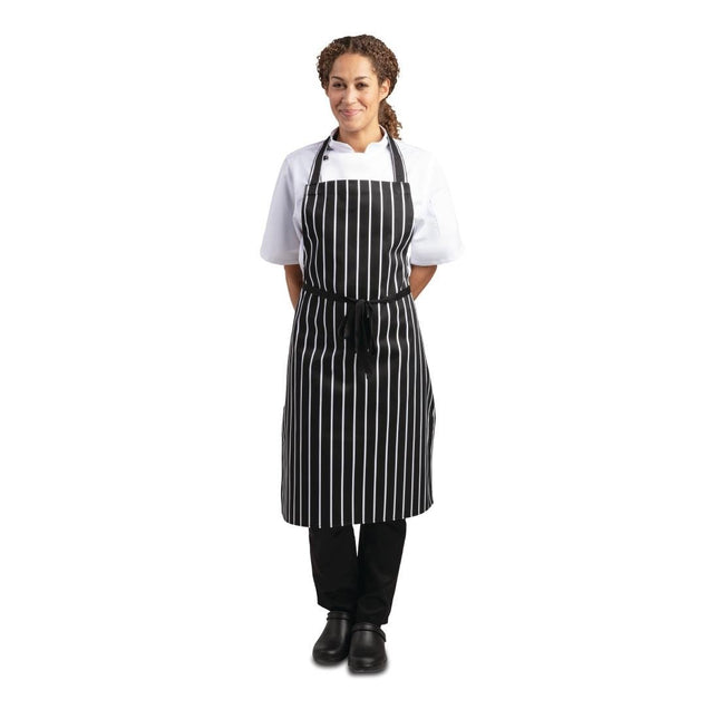 Striped Halter Apron | Whites | Black and White 2