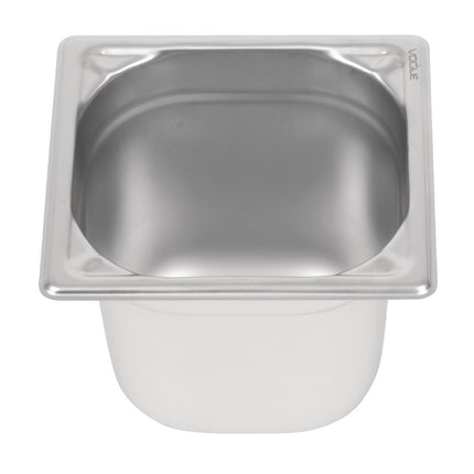 Stainless Steel GN 1/6 Container 150mm Depth | Vogue | 176x162mm 2