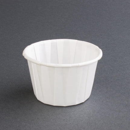 Recyclable Paper Sauce Pots Medium 2oz | Eco-Friendly Disposable Containers | 250 Pieces