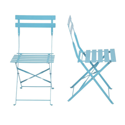 Steel Folding Chairs Turquoise | Bolero 3