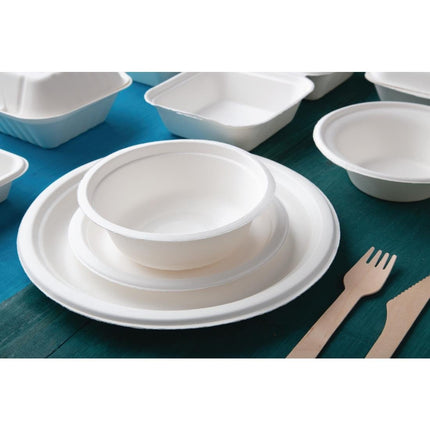 Compostable Bagasse Plates 26cm | Fiesta 7