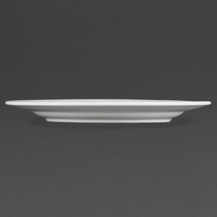 Dinner Plates with Wide Rim 31cm | Olympia Whiteware | Set of 6 6