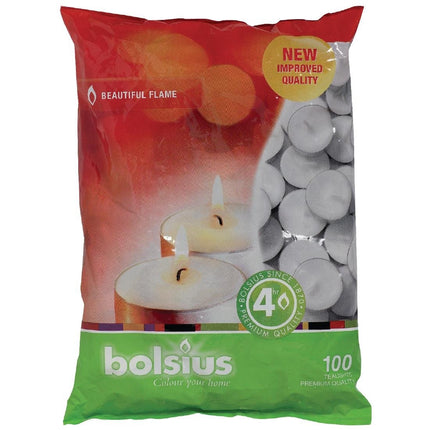 Čajne svečke 4-urna doba gorenja | Bolsius | Komplet 100 | Premer 4cm