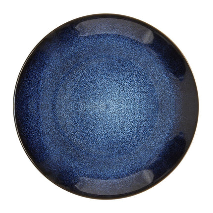 Midnight Blue Reactive Glaze Coupe Plate 255mm | Olympia Luna | Earthenware 6