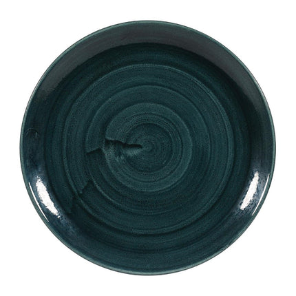 Coupe Plate Rustic Teal Evolve | Churchill Stonecast Patina | 28.6cm
