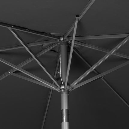 Round UV-Resistant Parasol 3m Diameter | Bolero Sevilla | Black 3