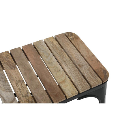 Bolero Bistro Bench with Mango Wood Slats and Black Legs | 850mm | Set of 2 3