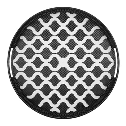 Round Kristallon Polycarbonate Non-Slip Tray with Handles 355mm | Olympia 2