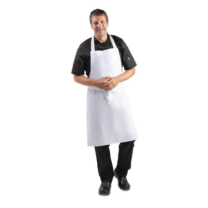 White Polyester-Cotton Bib Apron | Whites 4