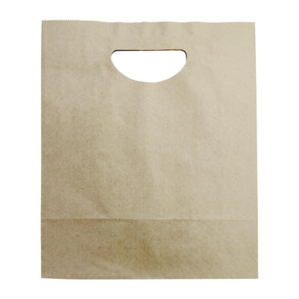 Large Brown Recyclable Paper Bags with D-Cut Handle | Fiesta | Pack 250 3