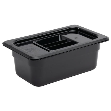 Polycarbonate Black Container GN 1/4 100mm | Vogue 2