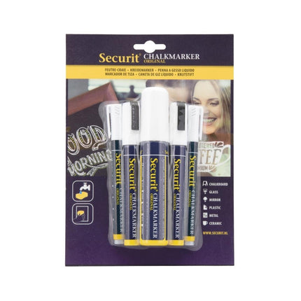 Original Chalk Marker White Round Chisel Tip | Securit