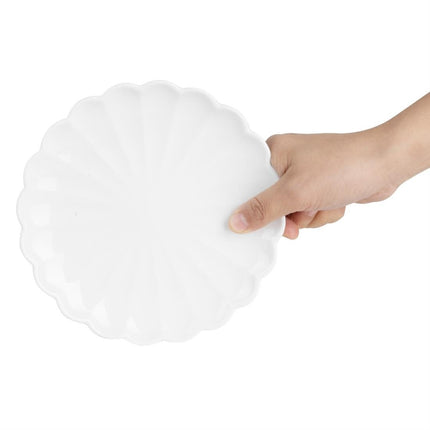 White Scalloped Plates 175mm | Olympia Bloom | Set of 6 5