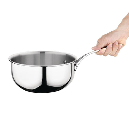 Tri-Layer Flared Saute Pan 20 cm | Vogue | Stainless Steel & Aluminium 2