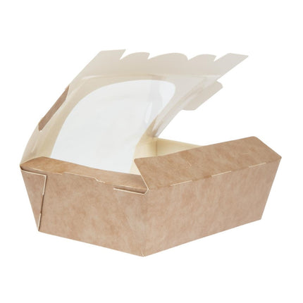 Compostable Kraft Salad Containers with Acetate Window and Insert Closure 825ml | Colpac Zest | Pack of 250 5
