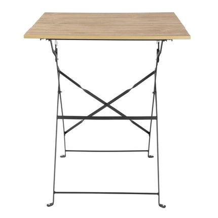 Square Pavement Style Table with Wood Effect | Bolero Perth Series 2