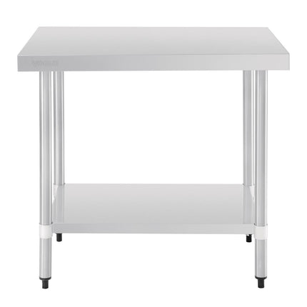 Stainless Steel Worktable without Backsplash | Vogue | 90x90x60 cm 2