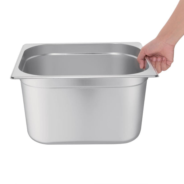 Stainless Steel GN 2/3 Pan 200mm Depth | Vogue 2