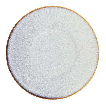 Grey Coupe Plates with Relief Edge 220mm | Olympia Drift | Porcelain