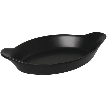 Oval Tapas Plate 20.4x11.8cm Matte Black | Olympia (6 Pieces)