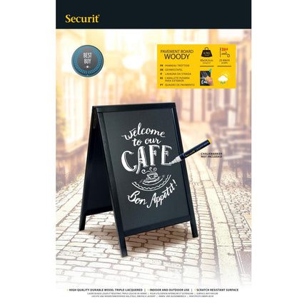 Small Black Woody Sidewalk Chalkboard | Securit 4