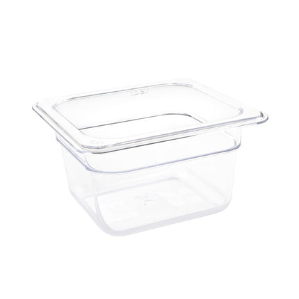 Polycarbonate Gastronorm Container Transparent 100mm | Vogue | GN 1/6