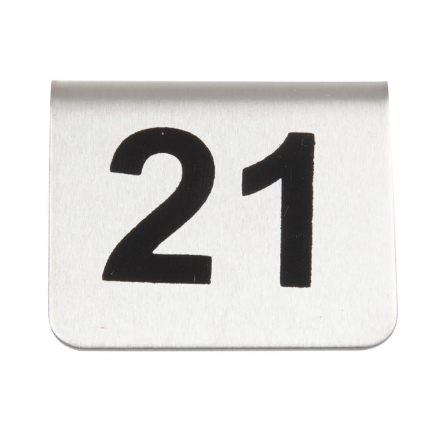 Stainless Steel Table Numbers 21-30 | Olympia | 10 Pieces 2
