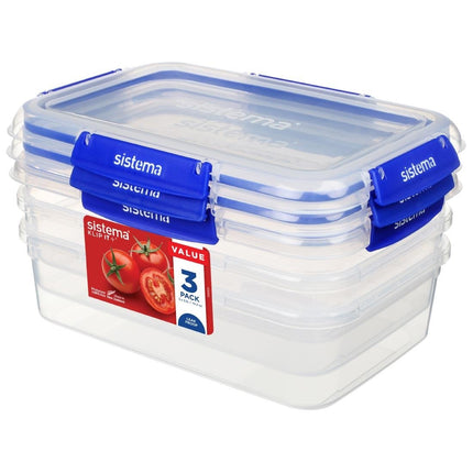 Food Storage Containers 2L (Set of 3) | Sistema Klip It