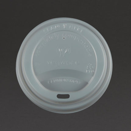 Compostable Lids for 340ml and 450ml Coffee Cups | Vegware