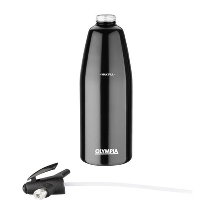 Soda Siphon for Carbonating Water | Olympia 1L Black 5