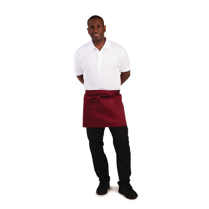 Short Bib Apron Bordeaux | Whites 6
