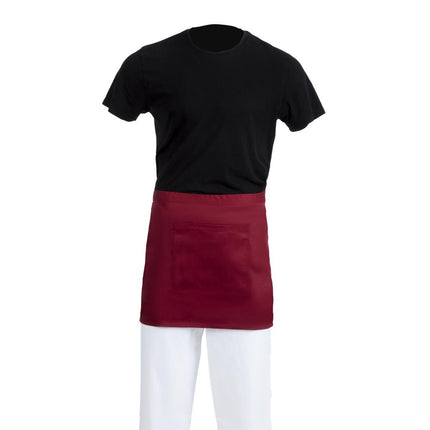 Short Bib Apron Bordeaux | Whites