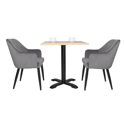 Velvet Upholstered Chairs Grey | Bolero Lia | 2 Pieces 6