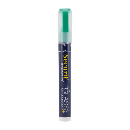 Securit Waterproof Chalk Marker for Glass and Chalkboards | Green, 2-6mm Tip 3
