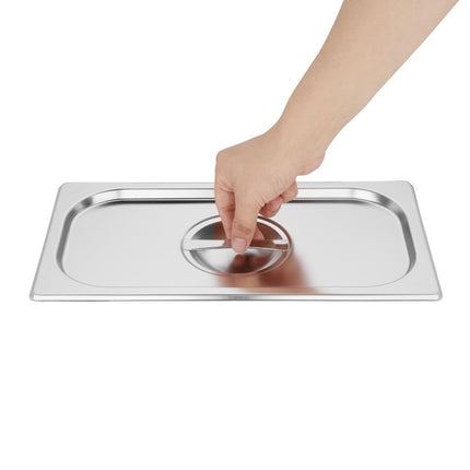 Stainless Steel Gastronorm Pan Set with Lids 1/3 & 4x 1/6 | Vogue 4