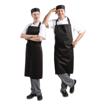 Black Whites Polyester/Cotton Durable Bib Apron 6