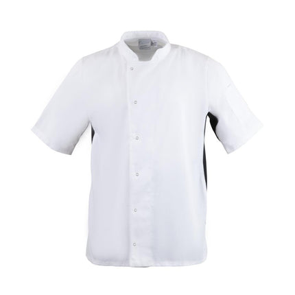 Lightweight Chef Jacket White with Black Contrast | Whites Nevada | XL