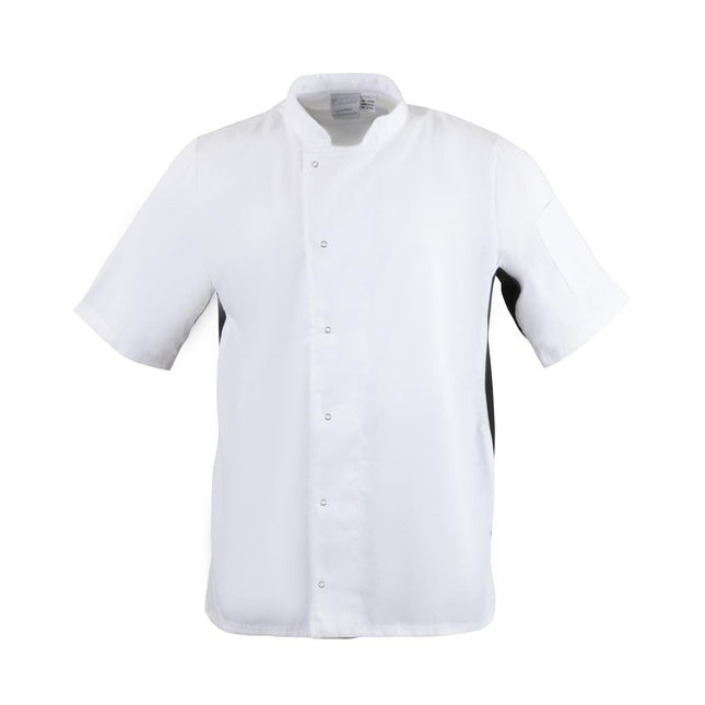 Lightweight Chef Jacket White with Black Contrast | Whites Nevada | XL