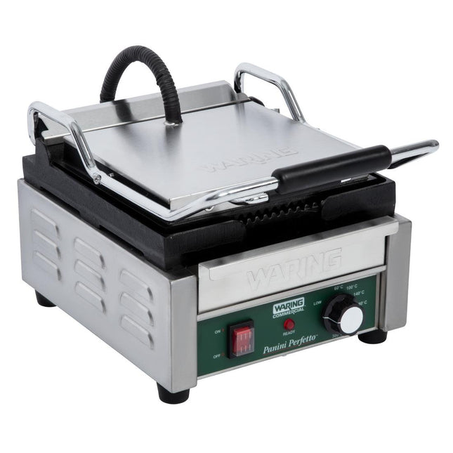 Single Panini Grill with Grooved Plates | Waring