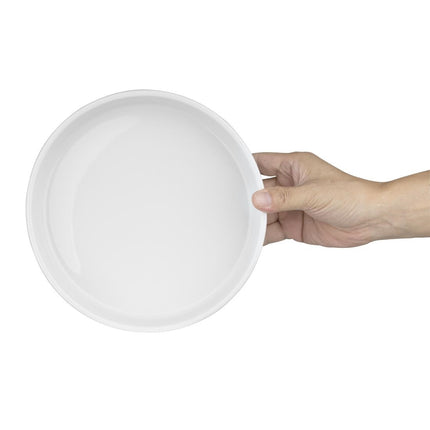 Porcelain Whiteware Bowl with Flat Walls 215mm | Olympia 5