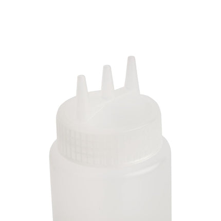 Portion Control Squeeze Bottle with 3 Nozzles Transparent 680ml | Vogue 2