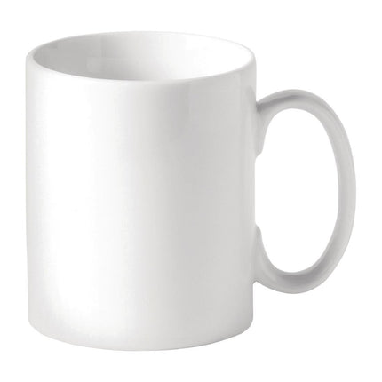 Straight-Sided White Mugs 340ml | Utopia Titan Collection