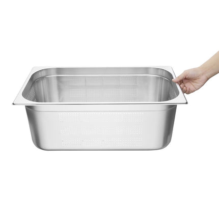 Perforated Stainless Steel GN 1/1 Pan 200mm | Vogue 2