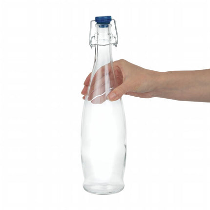Glass Water Bottle with Swing Top Closure 4