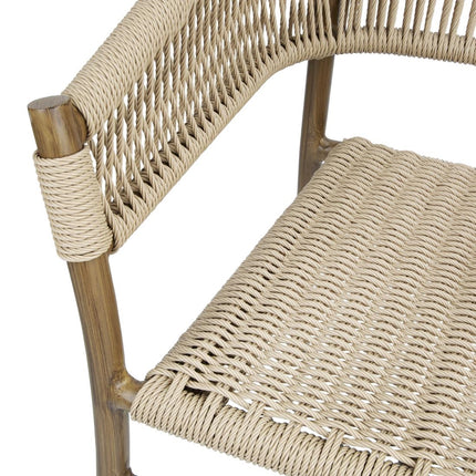 Natural Rope Twist Rattan Chairs | Bolero Florence Series | Set of 2 5